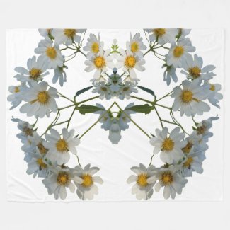 White flowers daisies design