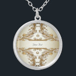 White Flowers Decorative Gold Necklace<br><div class="desc">Beautiful White Flowers Decorative Gold Necklace</div>