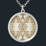 White Flowers Decorative Gold Necklace<br><div class="desc">Beautiful White Flowers Decorative Gold Necklace</div>