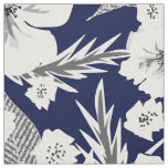 White flowers . fabric