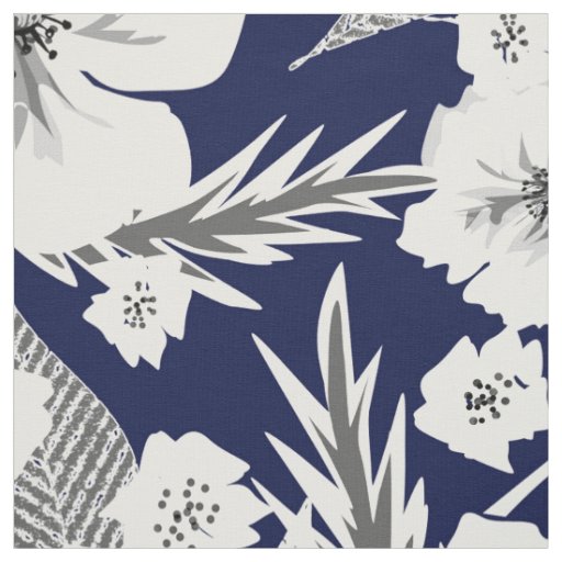 White flowers . fabric