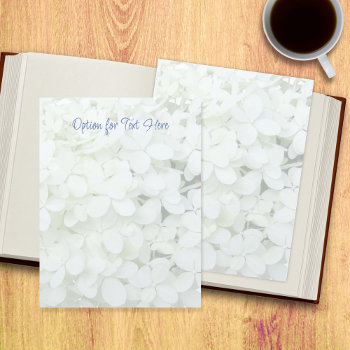 White Flowers Floral Background Craft Paper by BlueHyd at Zazzle