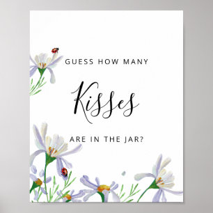 White Flowers How Many Kisses Poster