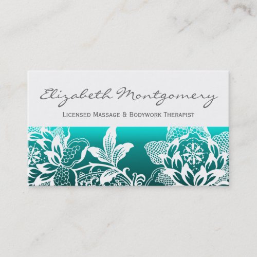 White Flowers Modern Appointment Business Card