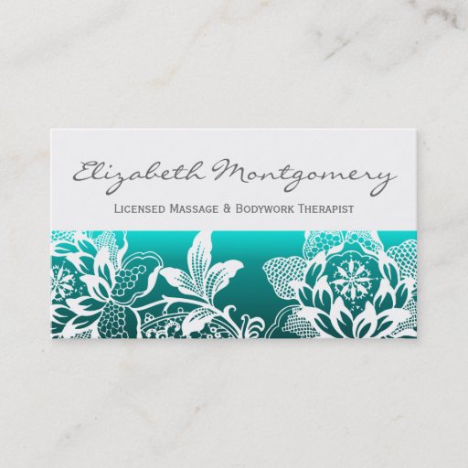 Customizable White Flowers Modern Appointment Business Card