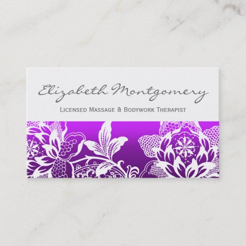 White Flowers Modern Appointment Business Card
