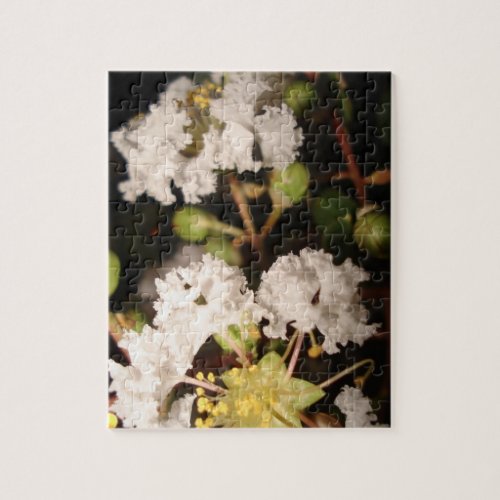 White Flowers Modern Plant Nature Photography Art Jigsaw Puzzle