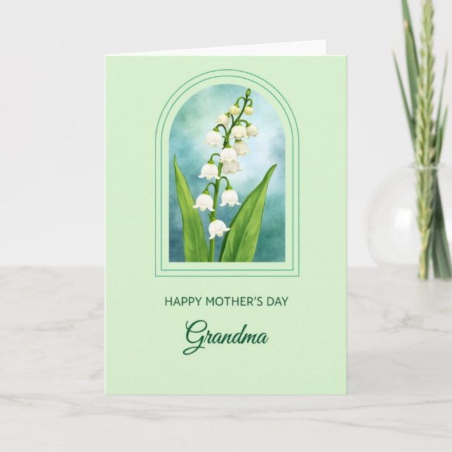 White Flowers Mothers Day Card (Front)