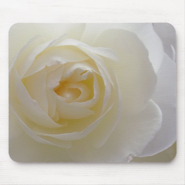 White Flowers Mousepad White Rose Decor Gifts (Front)