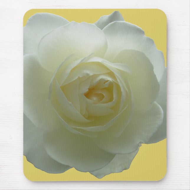 White Flowers Mousepad White Rose Decor Gifts (Front)