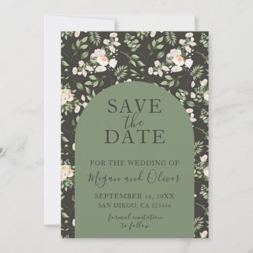 White Flowers Pampas Grass Greenery Succulent Save The Date