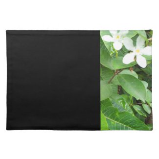 White Flowers Panel Placemat