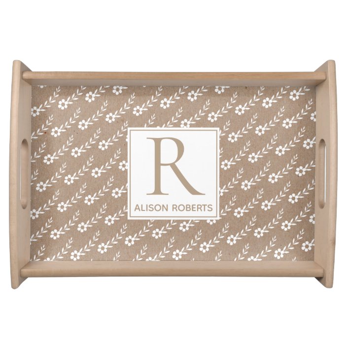 white rustic serving tray