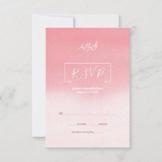 White Flowers RSVP Card