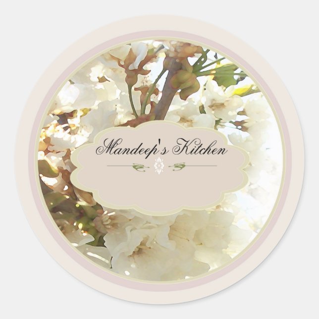 white flowers spice jar labels 2 (Front)
