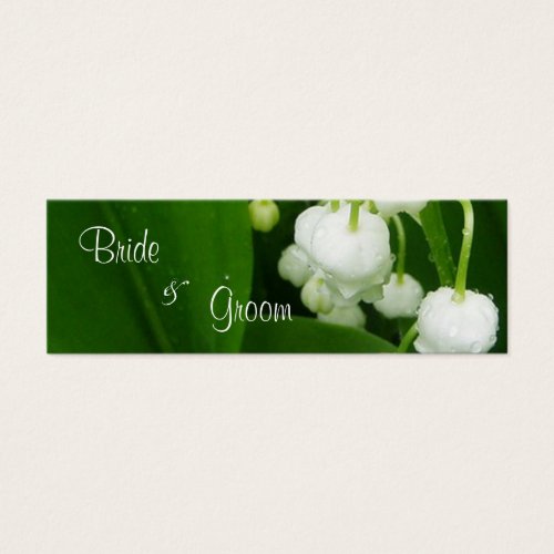 White Flowers Wedding Thank You Card Tag Business Cards