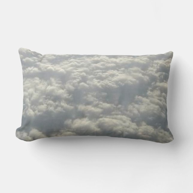 WHITE FLUFFY CLOUDS LUMBAR PILLOW (Front)
