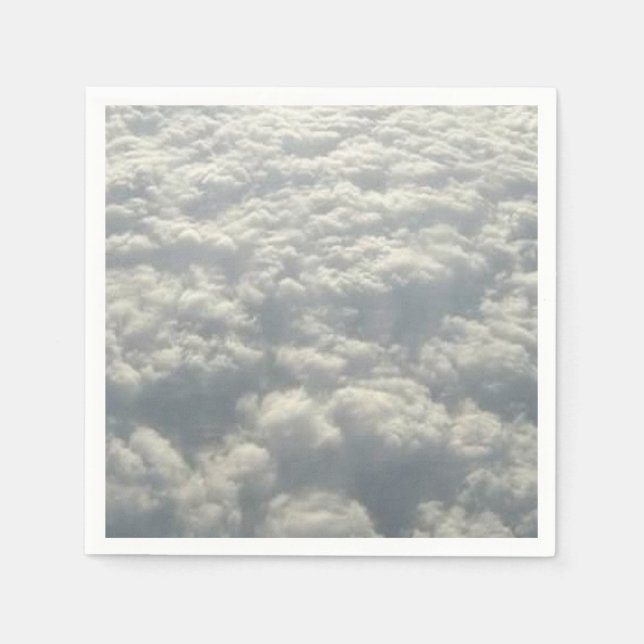 WHITE FLUFFY CLOUDS PAPER NAPKINS (Front)