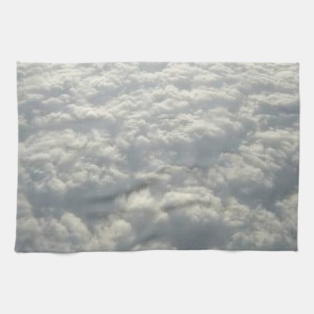 WHITE FLUFFY CLOUDS TOWEL (Horizontal)