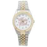 White Flute Chick Script Watch