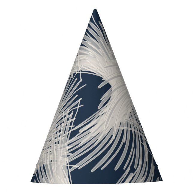 White flying feathers party hat (Front)