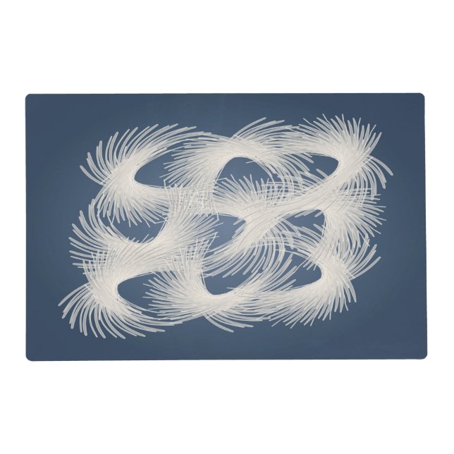 White flying feathers placemat (Front)