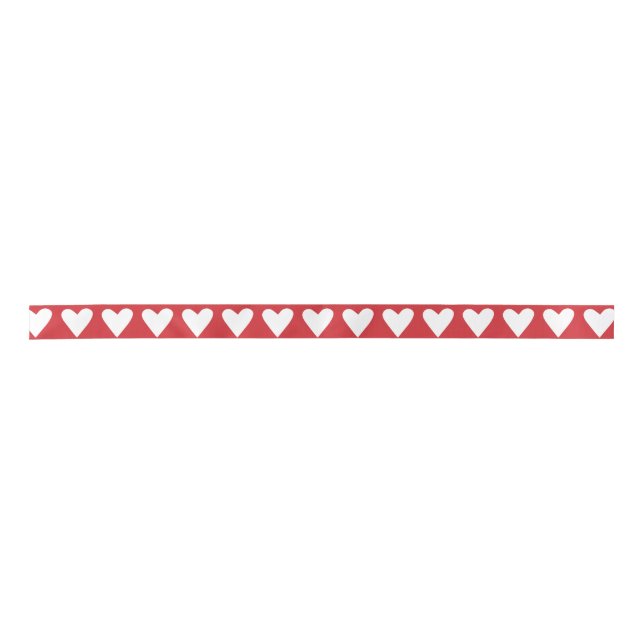 White Folk Hearts on Red Ribbon (Front)