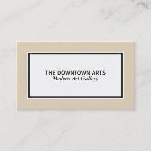 White Foreground Black Borders Business Card
