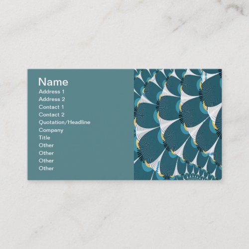 White Forest With Peacock Abstract Art Business Cards