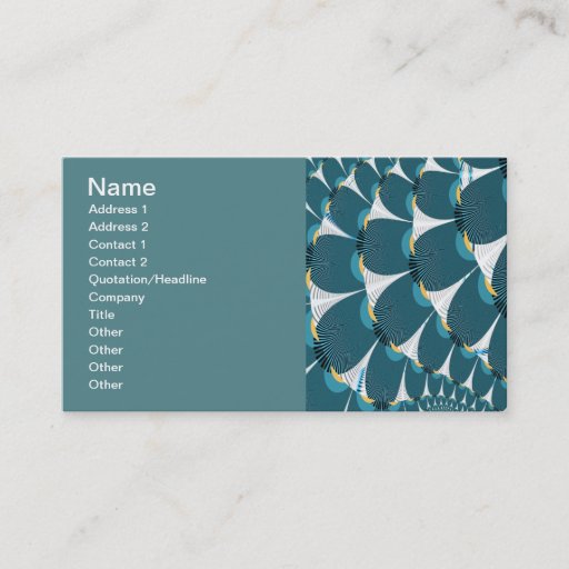 Customizable White Forest With Peacock Abstract Art Business Cards