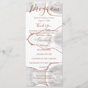 White Formal Minimalist Luxury Wedding Programs