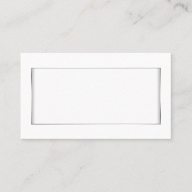 White Formal Place Cards (Front)