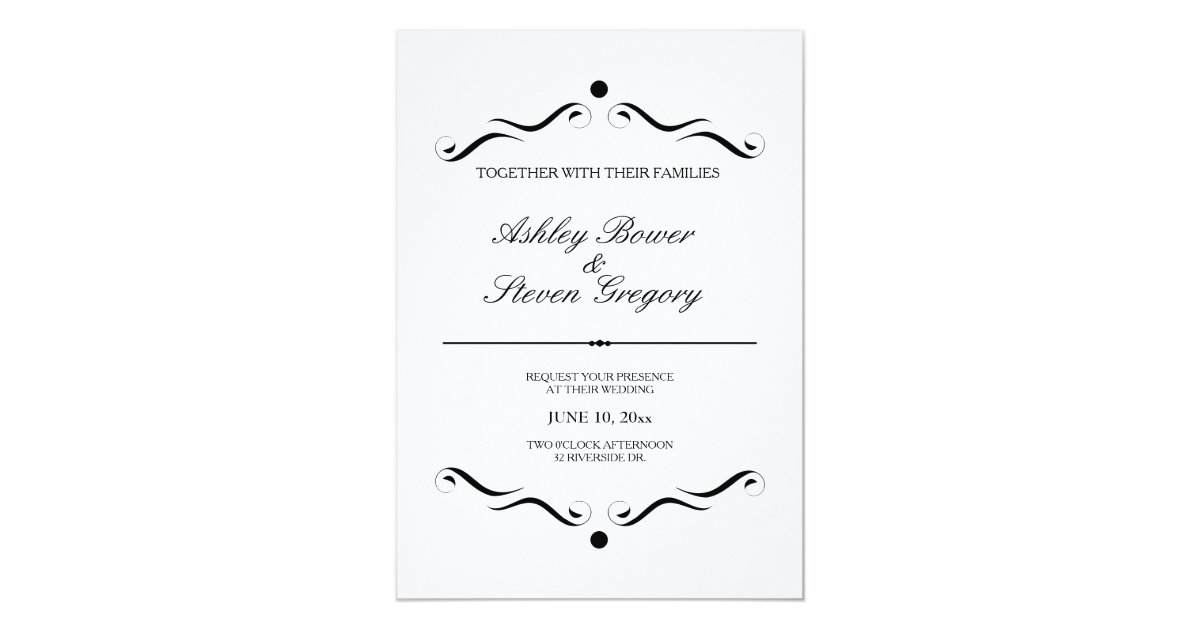 White Formal Wedding Invitation | Zazzle.com