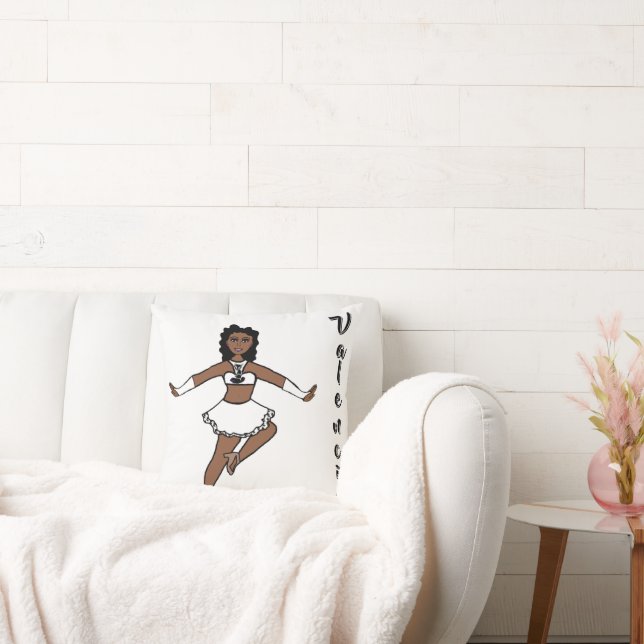 White Fox Dancer #1 Throw Pillow (Couch)