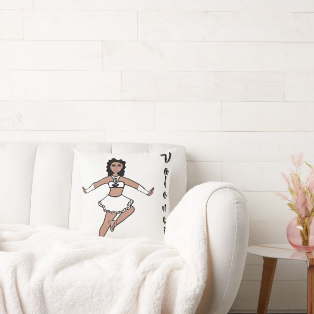 White Fox Dancer #2 Throw Pillow (Couch)