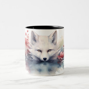 White Fox Lotus On The Water Mug