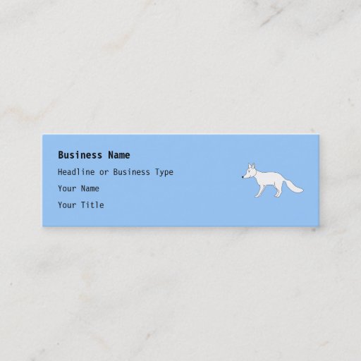 Customizable White Fox. Business Card Templates