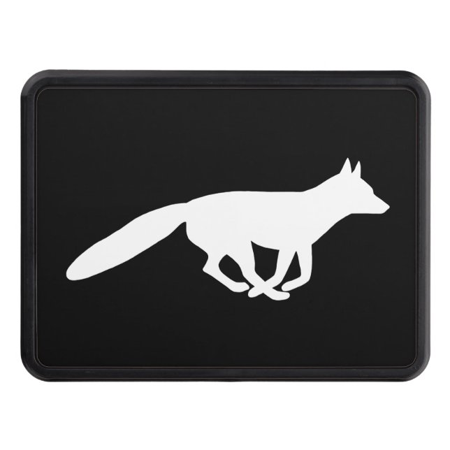 White Fox Silhouette Hitch Cover (Front)