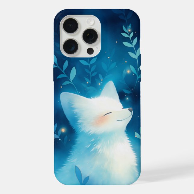 White Fox Tranquility Iphone Case (Back)