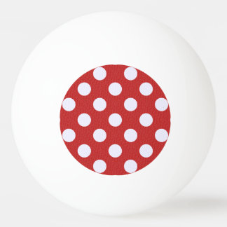 White Fractals Polka Dots Red Fractals Background Ping Pong Ball