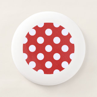 White Fractals Polka Dots Red Fractals Background Wham-O Frisbee