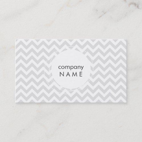 white frame on gray chevron business cards