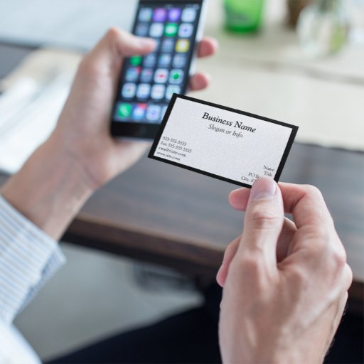 Customizable Groupon White Framed Business Card