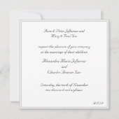 White Framed Wedding Invitation | Zazzle