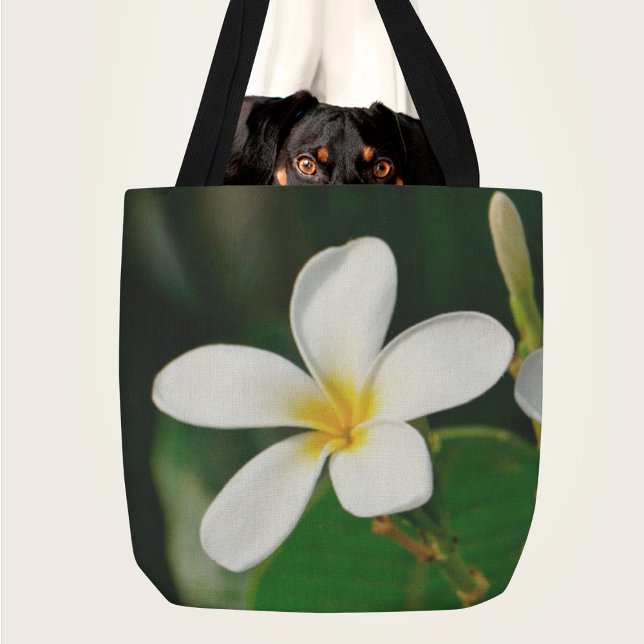 White Frangipani Tote Bag (Creator Uploaded)