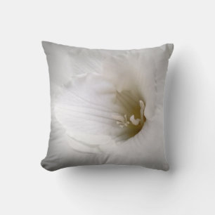 white freesia throw pillow