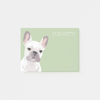 White French Bulldog | Cute Frenchie Post-it Notes by special_stationery at Zazzle