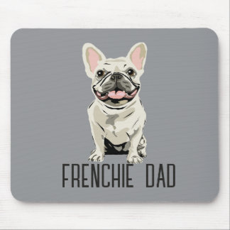 White French Bulldog, Frenchie Dad Mouse Pad