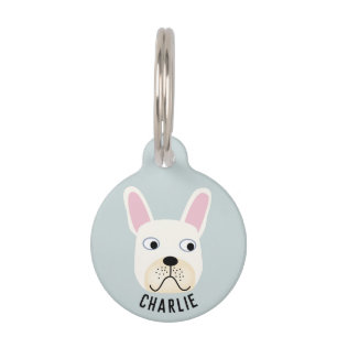 White French Bulldog Pet ID Tag