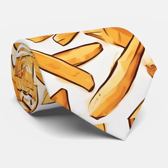 White French Fries Neck Tie  (Rolled)